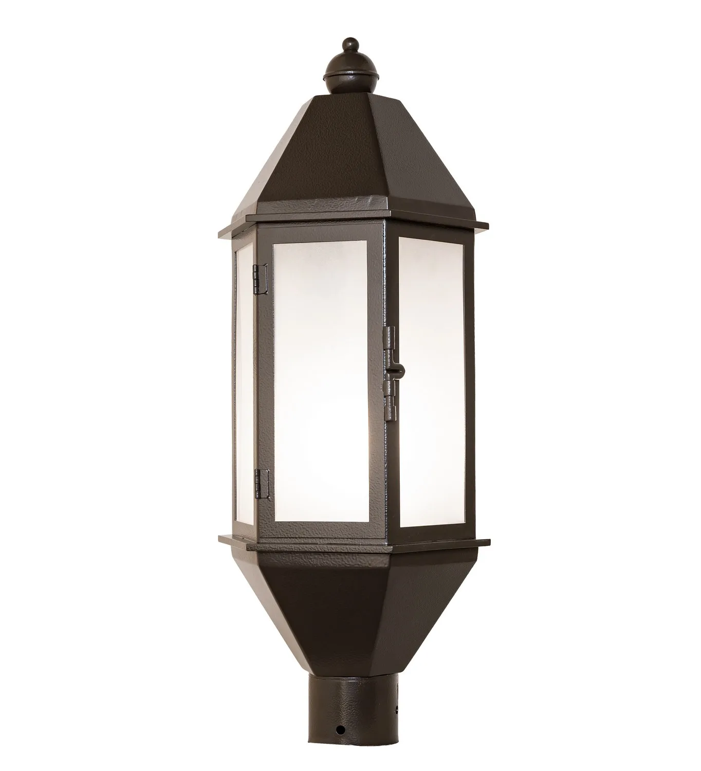 Plaza Lantern One Light Post Mount in Exterior Textured Timeless Bronze
