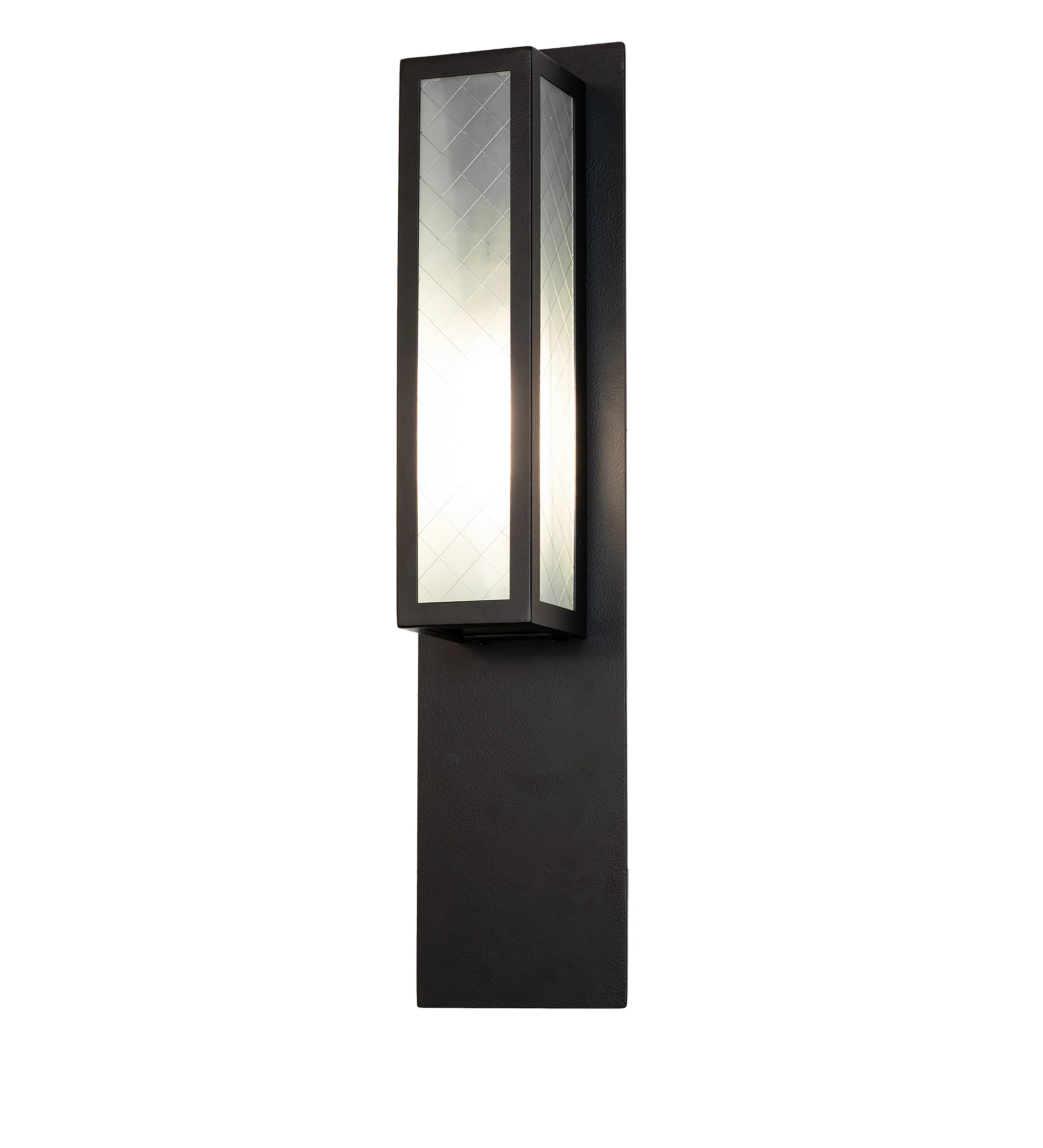 Quadrato LED Wall Sconce in Black Satin Wrought Iron