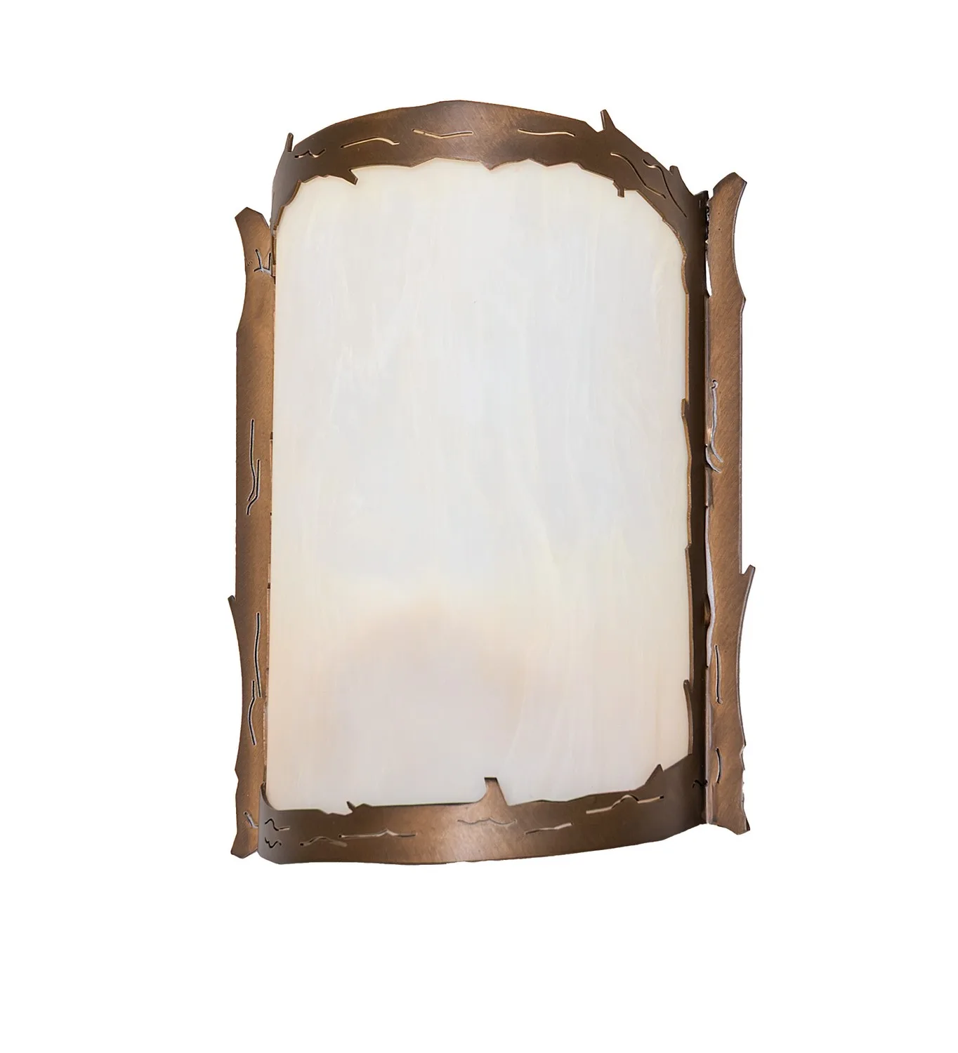 Leaf Edge One Light Wall Sconce in Antique Copper