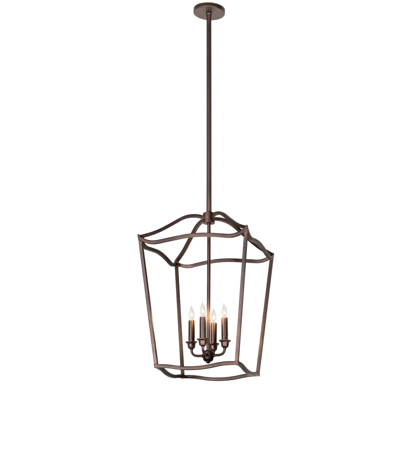 Kitzi Four Light Pendant in Mahogany Bronze