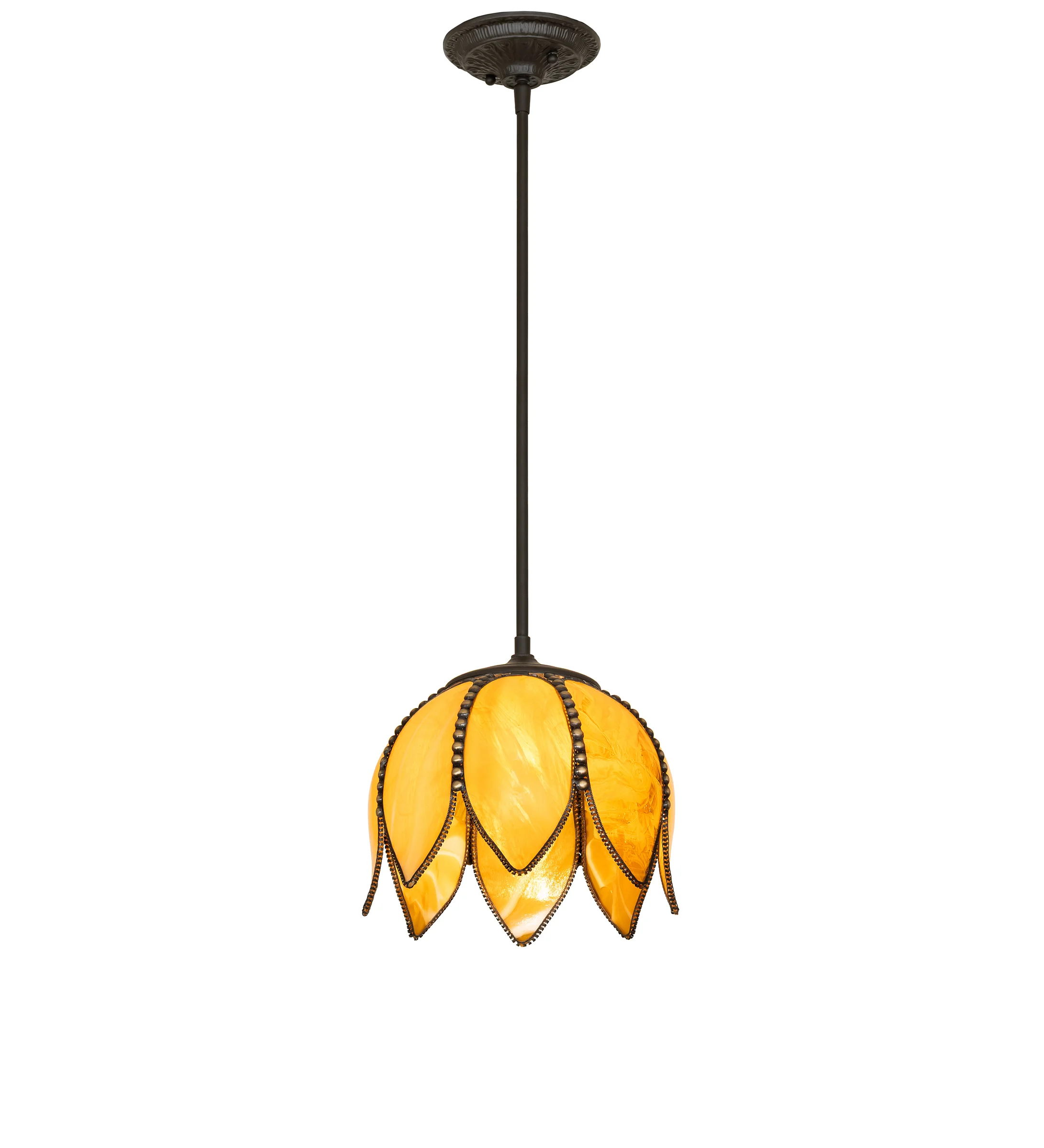 Tulip One Light Mini Pendant in Oil Rubbed Bronze/Hi-Lited Craftsman Brown Oil Rubbed Bronze