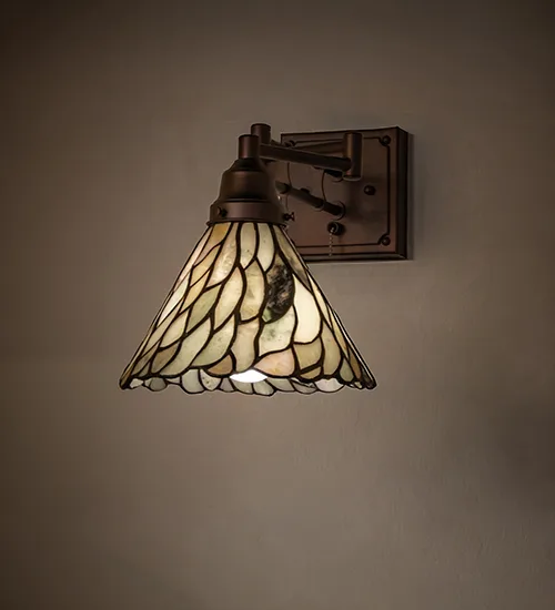 8-16" Wide Delta Jadestone Swing Arm Wall Sconce