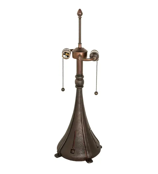 Every Meyda Tiffany item is a unique handcrafted work of art. Natural variations in the wide array of materials that we use to create each Meyda product make every item a masterpiece of its own. Photographs are a general representation of the product. Colors and designs will vary. Collection: Checkerboard Finish: Mahogany Bronze Width: 8.00" Height: 23.00" Length: 8.00" Weight: 8.00 lb Number of Bulbs: 2 Maximum Wattage: 60.00 W Bulb Type: A19 Bulb Base: E26 Material: Zinc/Steel Country of Origin: CHINA Safety Rating: Dry