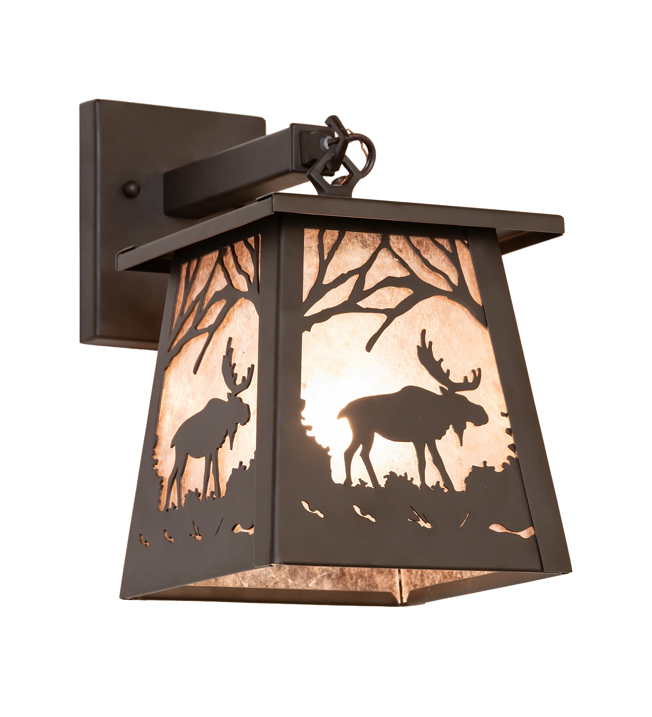 Moose At Dawn One Light Wall Sconce in Oil Rubbed Bronze