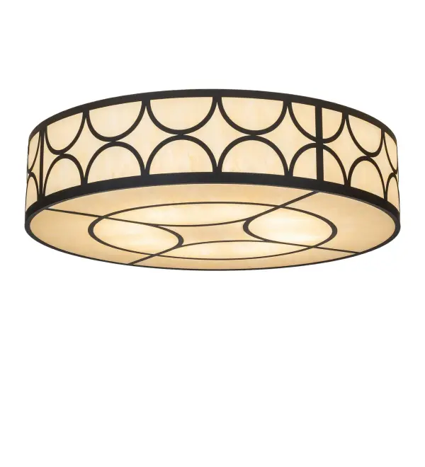 Every Meyda Tiffany item is a unique handcrafted work of art. Natural variations in the wide array of materials that we use to create each Meyda product make every item a masterpiece of its own. Photographs are a general representation of the product. Colors and designs will vary. Collection: Revival Finish: Oil Rubbed Bronze Glass: Sahara Taupe Width: 60.00" Height: 14.50" Length: 60.00" Weight: 110.00 lb Number of Bulbs: 8 Maximum Wattage: 12.00 W Bulb Type: A19 Bulb Base: GU24 Light Source: LED Material: Steel Country of Origin: USA Safety Rating: Damp LED