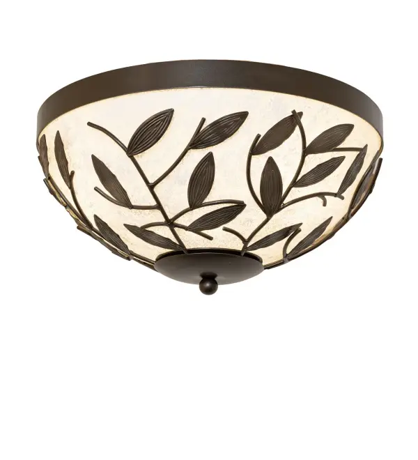 Every Meyda Tiffany item is a unique handcrafted work of art. Natural variations in the wide array of materials that we use to create each Meyda product make every item a masterpiece of its own. Photographs are a general representation of the product. Colors and designs will vary. Collection: Branches Finish: Bronze Glass: Scavo Idalight Width: 16.00" Height: 8.50" Length: 16.00" Weight: 10.00 lb Number of Bulbs: 3 Maximum Wattage: 12.00 W Bulb Type: A19 Bulb Base: E26 Light Source: LED Material: Steel Country of Origin: USA Safety Rating: Damp LED