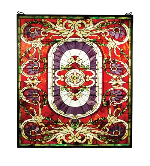 42"W X 48"H Regal Splendor Custom Stained Glass Window