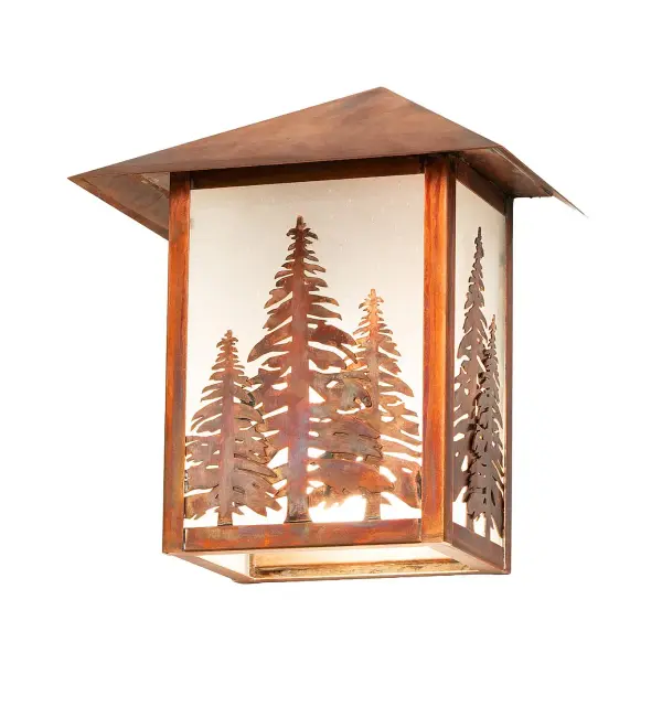 Every Meyda Tiffany item is a unique handcrafted work of art. Natural variations in the wide array of materials that we use to create each Meyda product make every item a masterpiece of its own. Photographs are a general representation of the product. Colors and designs will vary. Collection: Seneca Finish: Vintage Copper Glass: Frosted Seeded Glass Width: 9.00" Height: 10.75" Length: 6.00" Weight: 4.50 lb Number of Bulbs: 1 Maximum Wattage: 60.00 W Bulb Type: A19 Bulb Base: E26 Material: Copper Country of Origin: USA Safety Rating: Wet