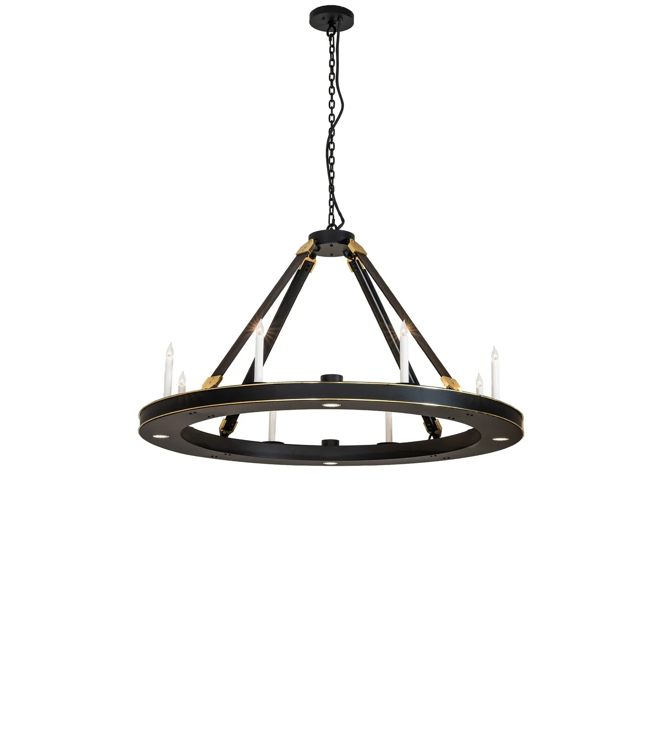Granville 12 Light Chandelier in Solar Black