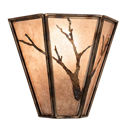 Branches One Light Wall Sconce in Dark Burnished Gunmetal