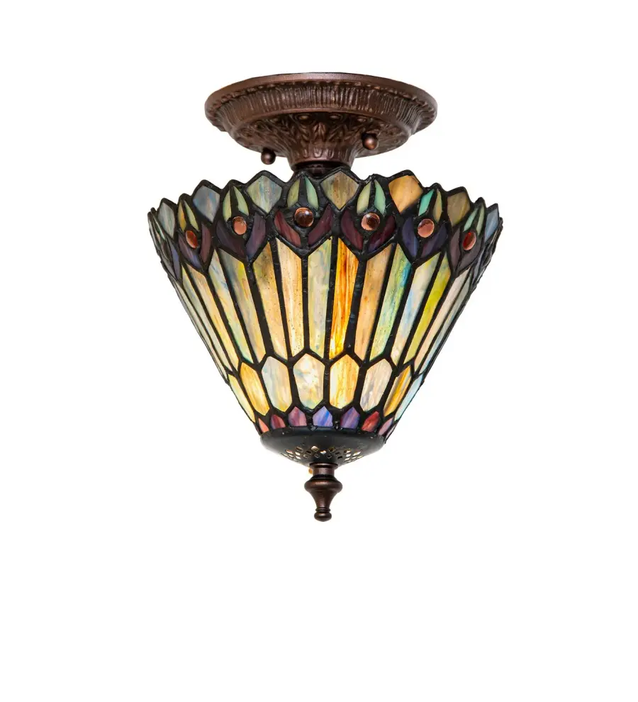 The Meyda Tiffany - Tiffany Jeweled Peacock by Meyda Lighting