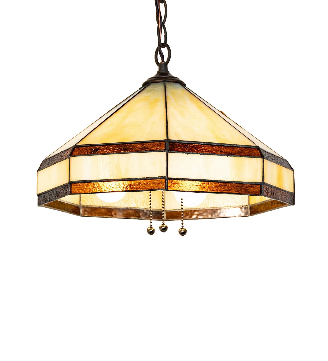 Topridge Three Light Pendant in Antique Brass Matte