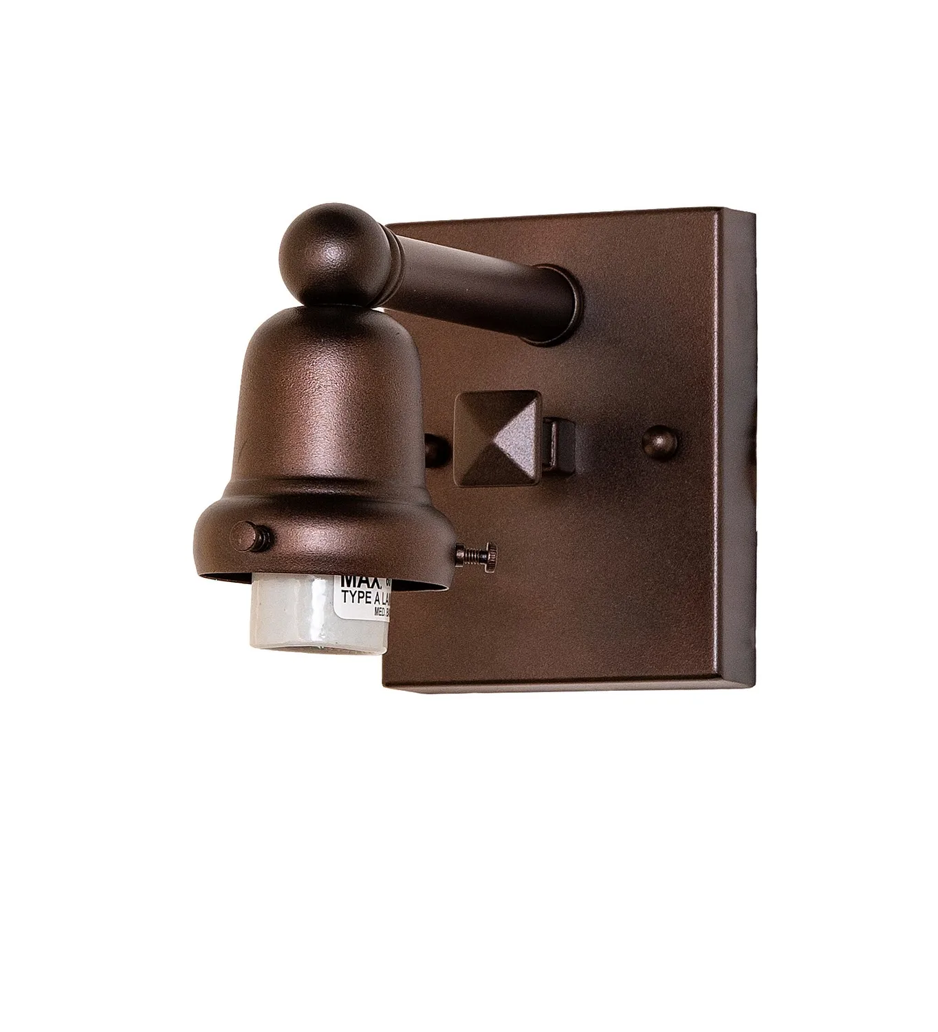 One Light Wall Sconce Hardware in Mahogany Bronze