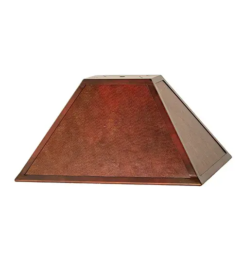 This 16-inch oblong shade embodies authentic Mission/Craftsman design with clean geometric lines. Perfect for updating existing fixtures or completing new installations with period-appropriate styling. - alternate view