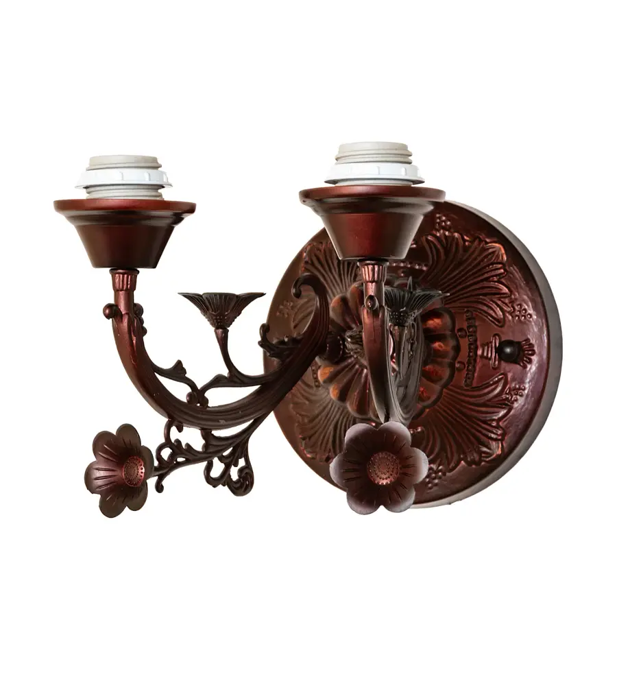 Victorian Floral Nouveau 2-Light Wall Sconce - Image 1