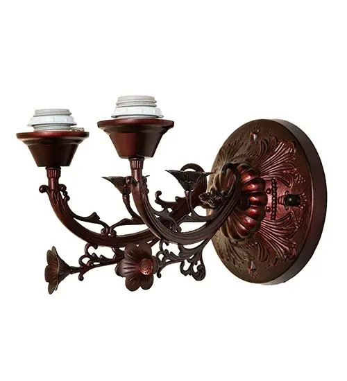Victorian Floral Nouveau 2-Light Wall Sconce - Image 2