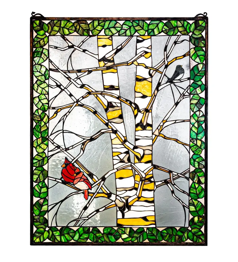 The Meyda Tiffany - Birch Tree In Winter by Meyda Lighting
