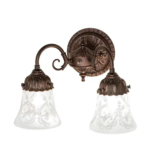 Wreath & Garland 2-Light Victorian Wall Sconce - Image 2