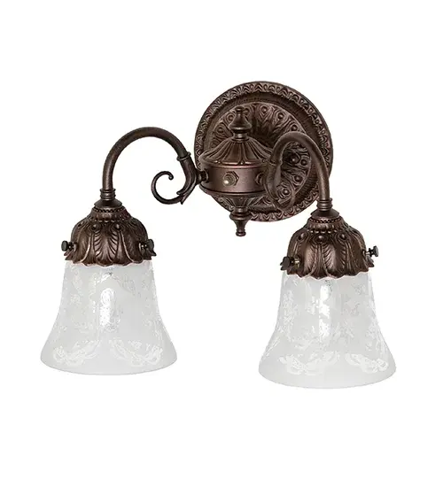 Wreath & Garland 2-Light Victorian Wall Sconce - Image 3