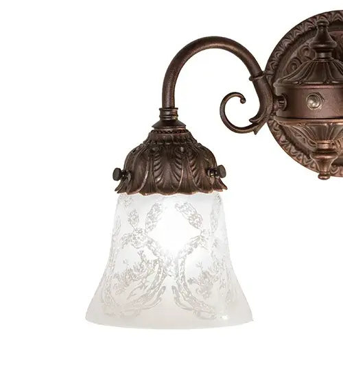 Wreath & Garland 2-Light Victorian Wall Sconce - Image 4