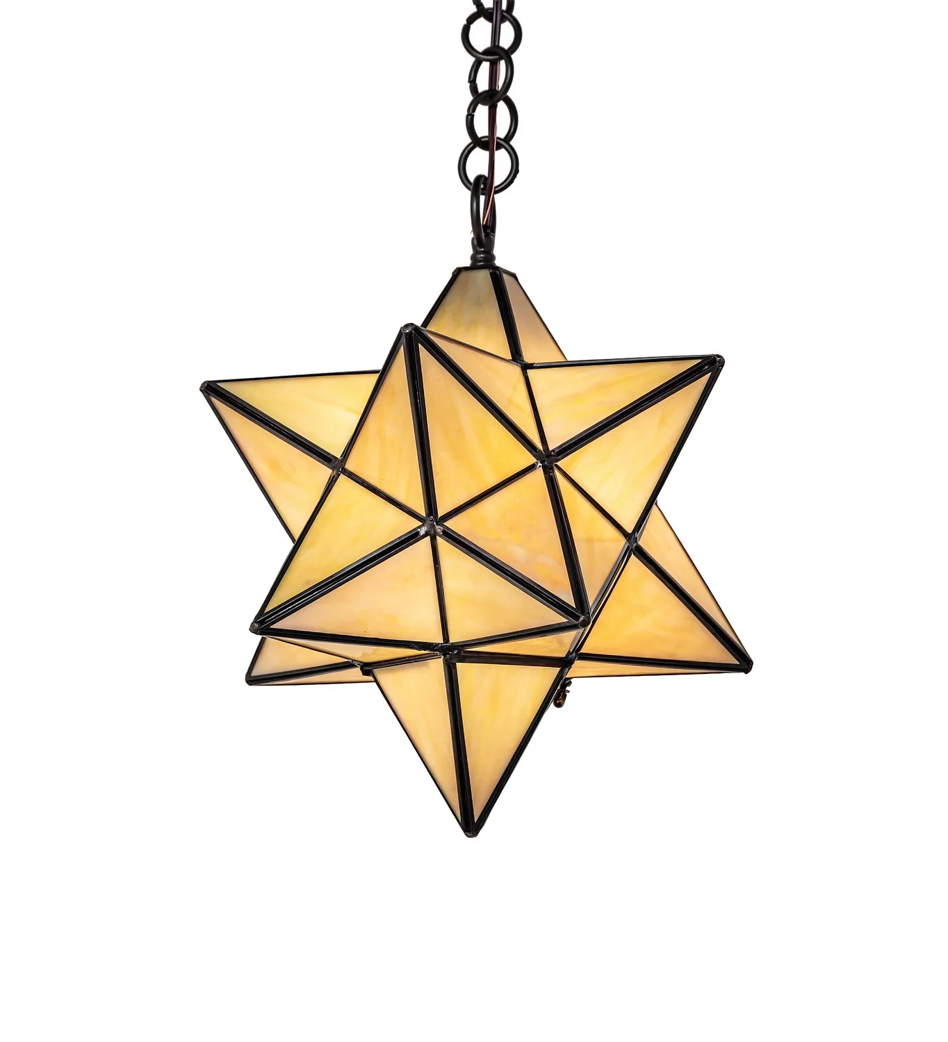 Moravian Star One Light Pendant in Craftsman Brown