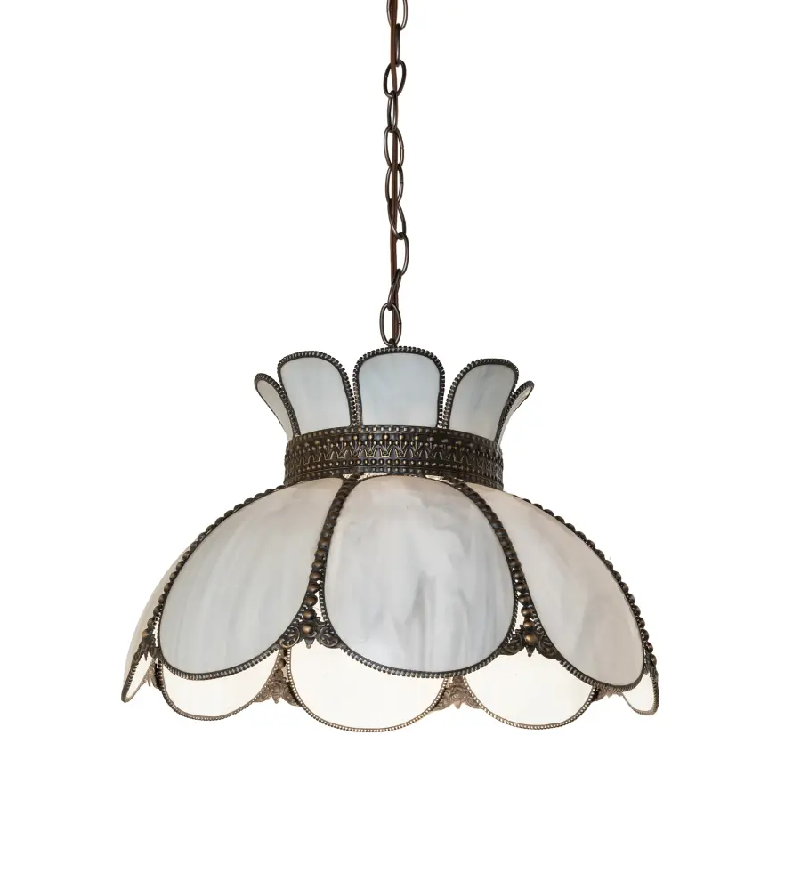 Anabelle 18" Victorian Art Glass Pendant - Image 1