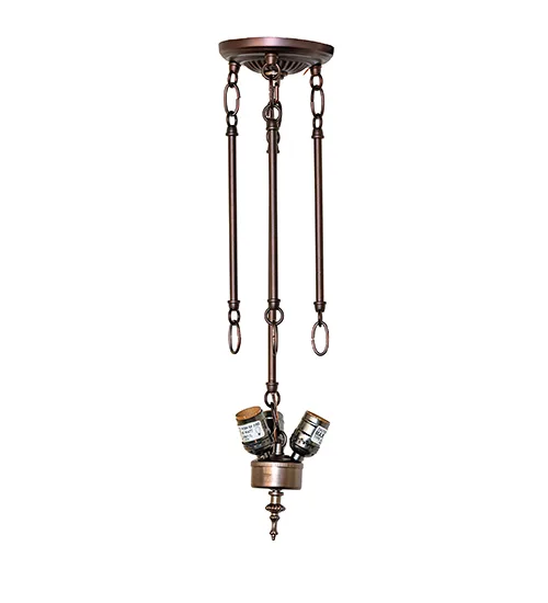 15" Wide Classic 3 Light Semi-Flush Mount Hardware