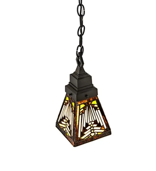 Nuevo Mission One Light Pendant in Solar Black