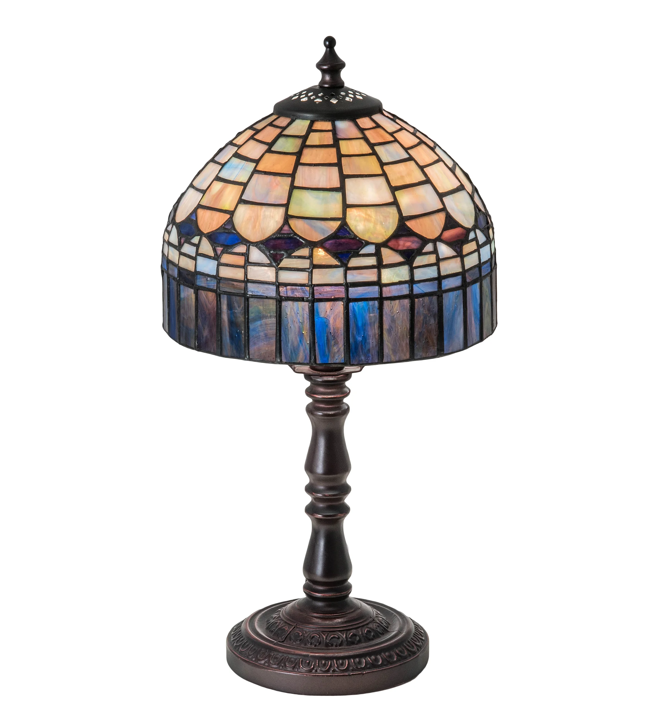 Tiffany Candice Mini Lamp in Mahogany Bronze