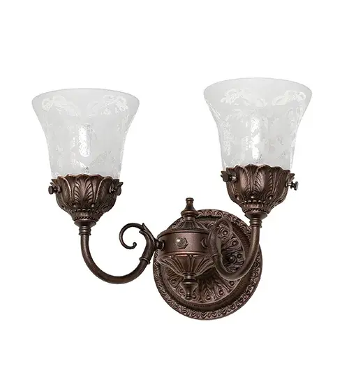 Wreath & Garland 2-Light Victorian Wall Sconce - Image 3