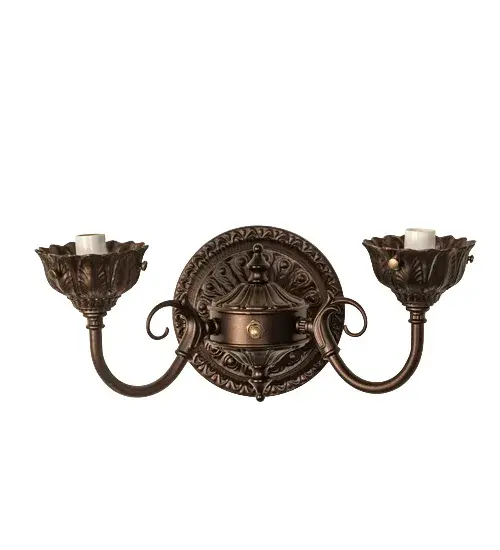 Wreath & Garland 2-Light Victorian Wall Sconce - Image 5