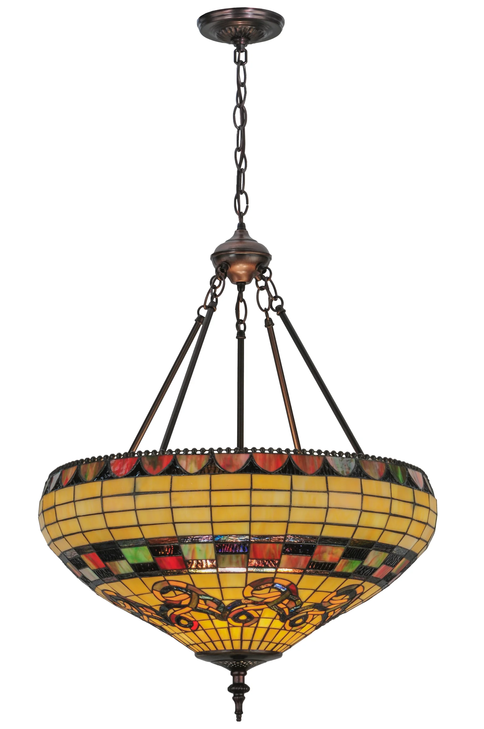 23"W Tiffany Edwardian Inverted Pendant