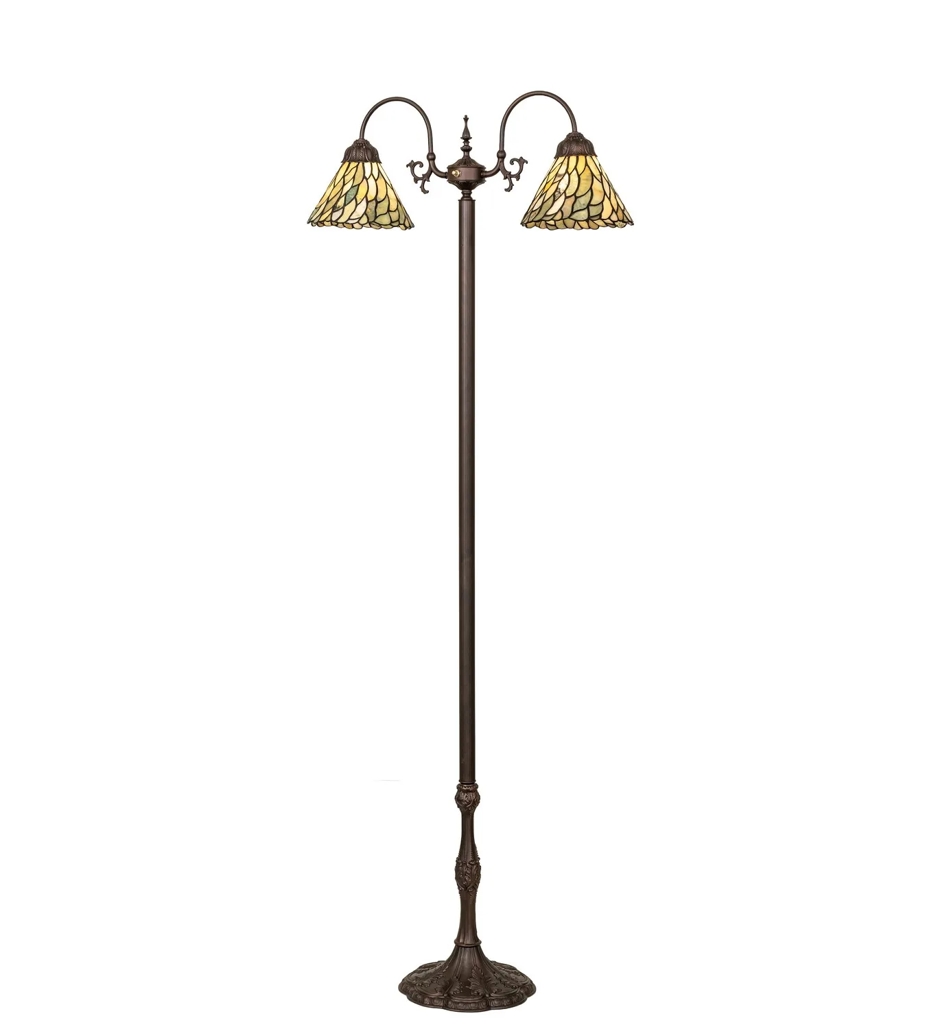 Willow Two Light Floor Lamp in Mahogany Bronze