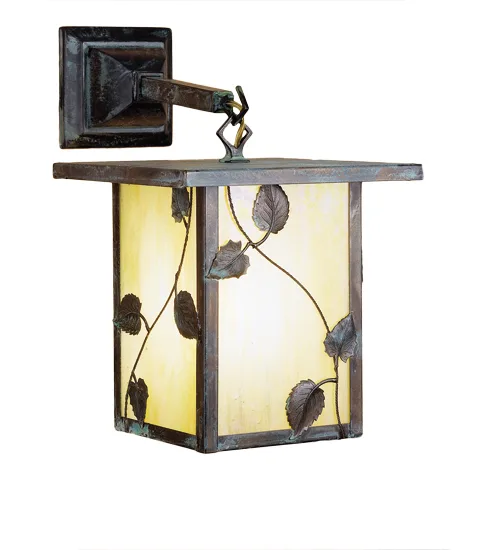 9"W Hyde Park Vine Leaf Hanging Wall Sconce