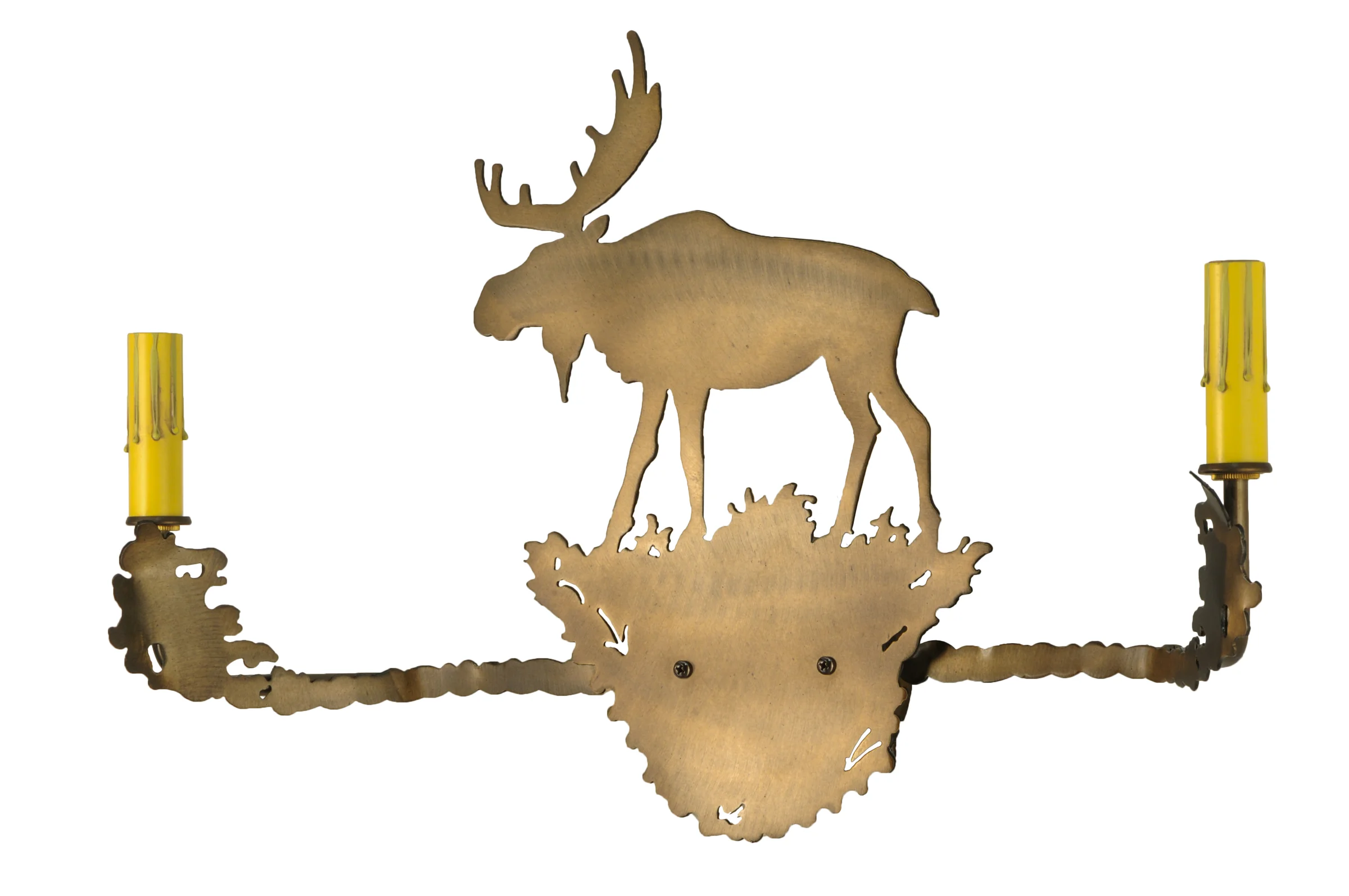 Moose Two Light Wall Sconce Hardware in Antique Copper