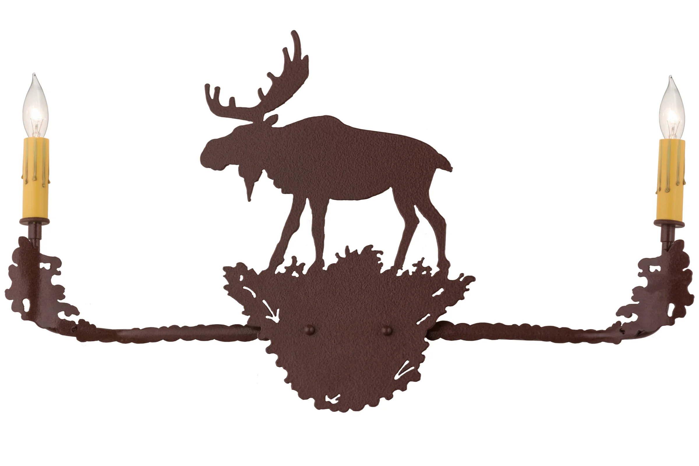 Moose Two Light Wall Sconce in Rust