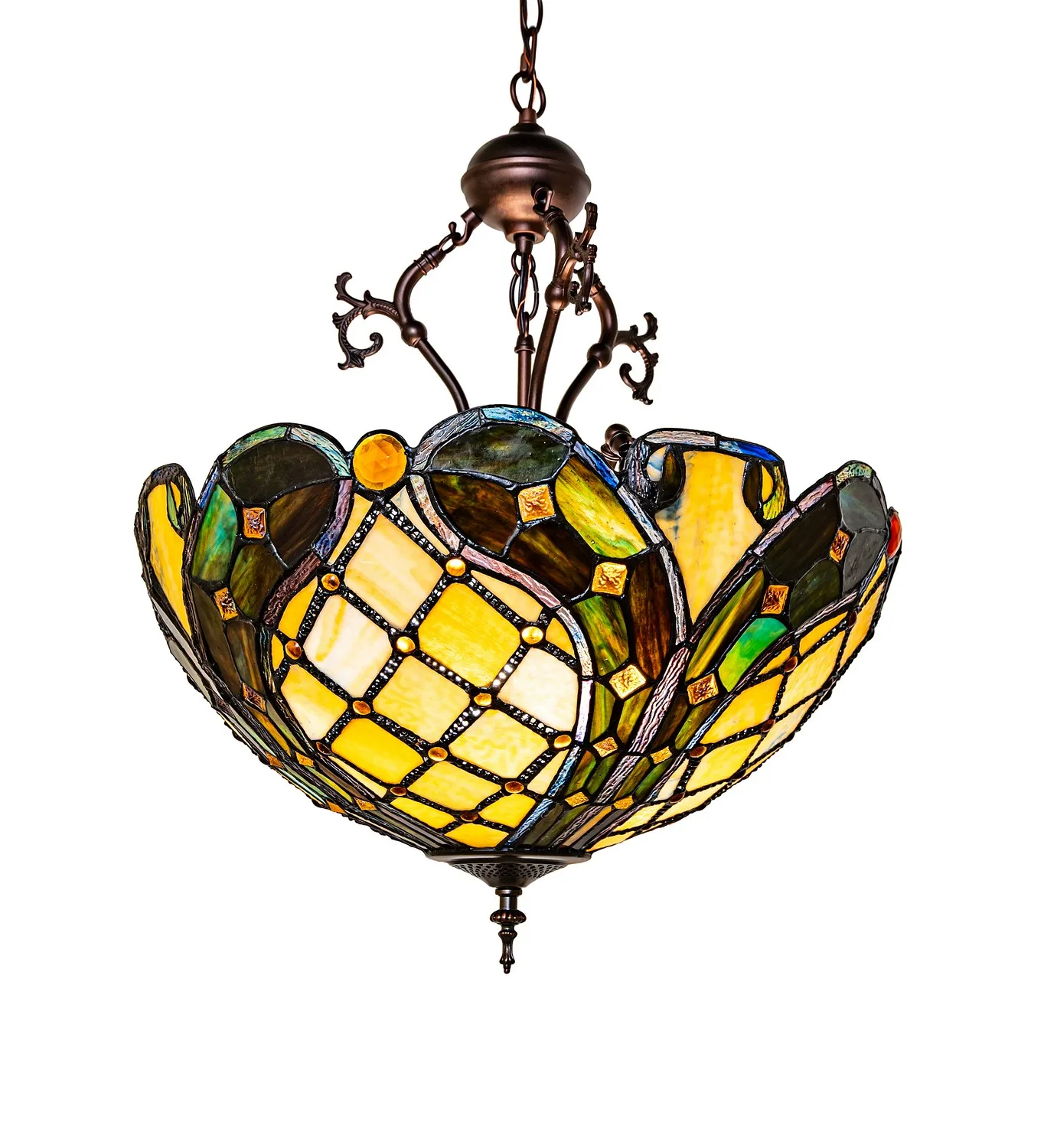 Capolavoro Three Light Pendant in Mahogany Bronze