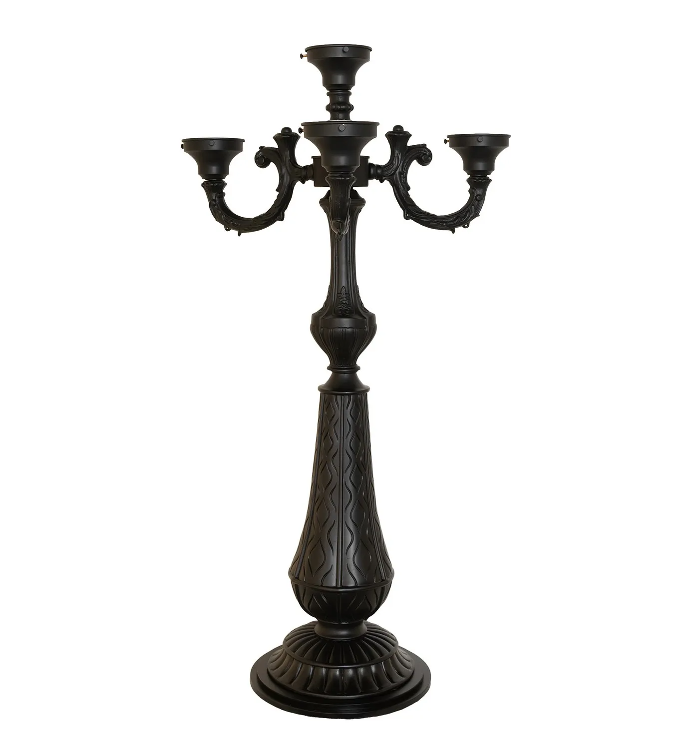 Victorian Four Light Table Base in Solar Black