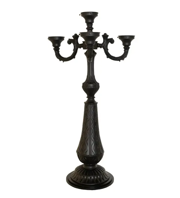 Every Meyda Tiffany item is a unique handcrafted work of art. Natural variations in the wide array of materials that we use to create each Meyda product make every item a masterpiece of its own. Photographs are a general representation of the product. Colors and designs will vary. Collection: Victorian Finish: Solar Black Width: 20.00" Height: 33.50" Length: 20.00" Weight: 22.50 lb Number of Bulbs: 4 Maximum Wattage: 60.00 W Bulb Type: A19 Bulb Base: E26 Material: Steel/Brass/Polyresin Country of Origin: USA Safety Rating: Dry