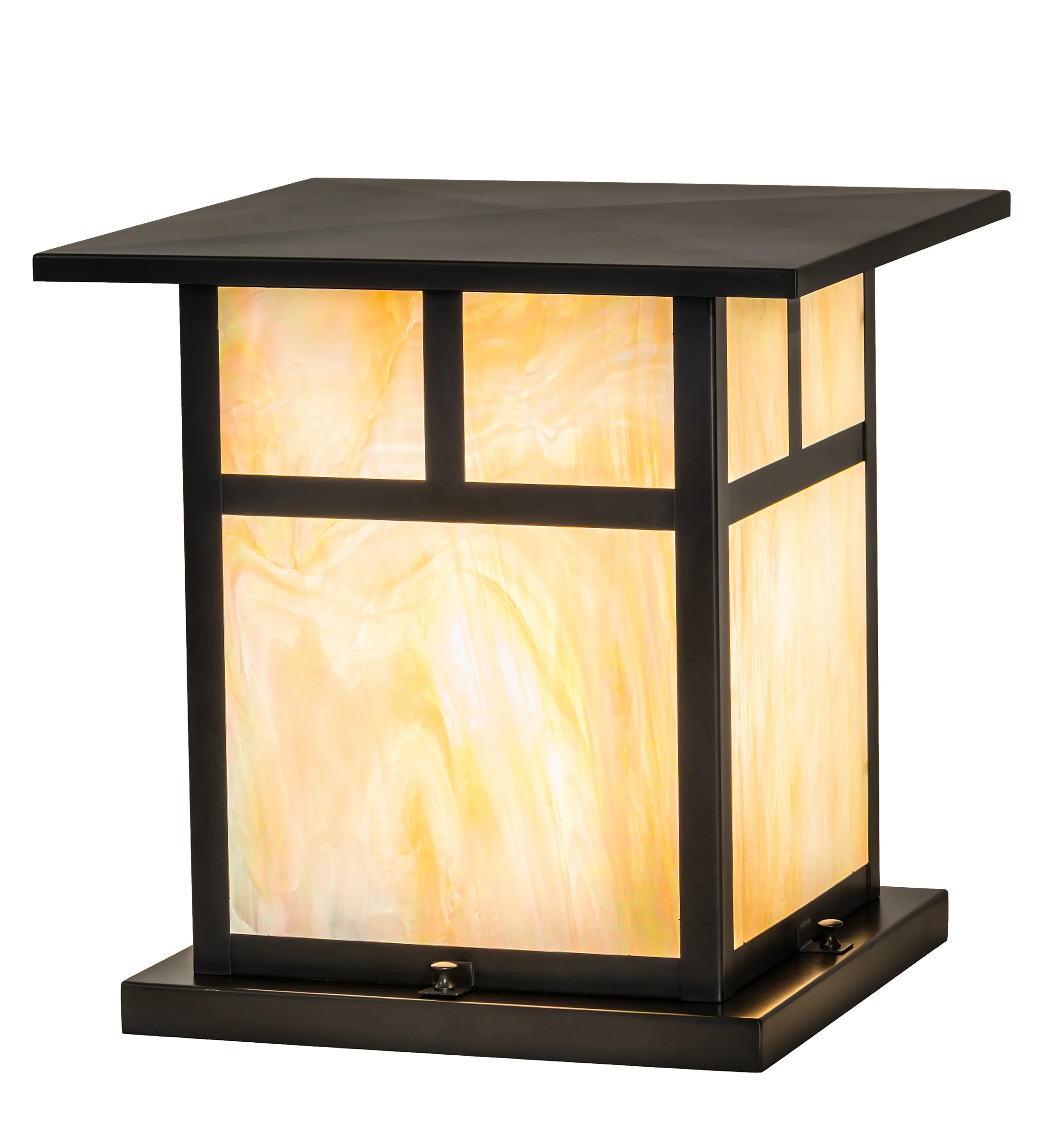 Hyde Park Two Light Pier Mount in Craftsman Brown