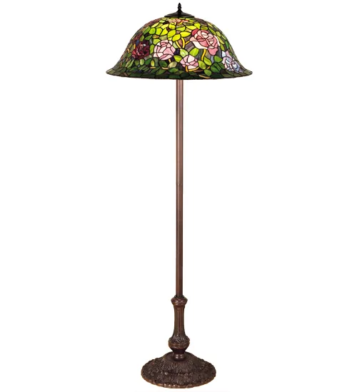 63"H TIFFANY ROSEBUSH FLOOR LAMP