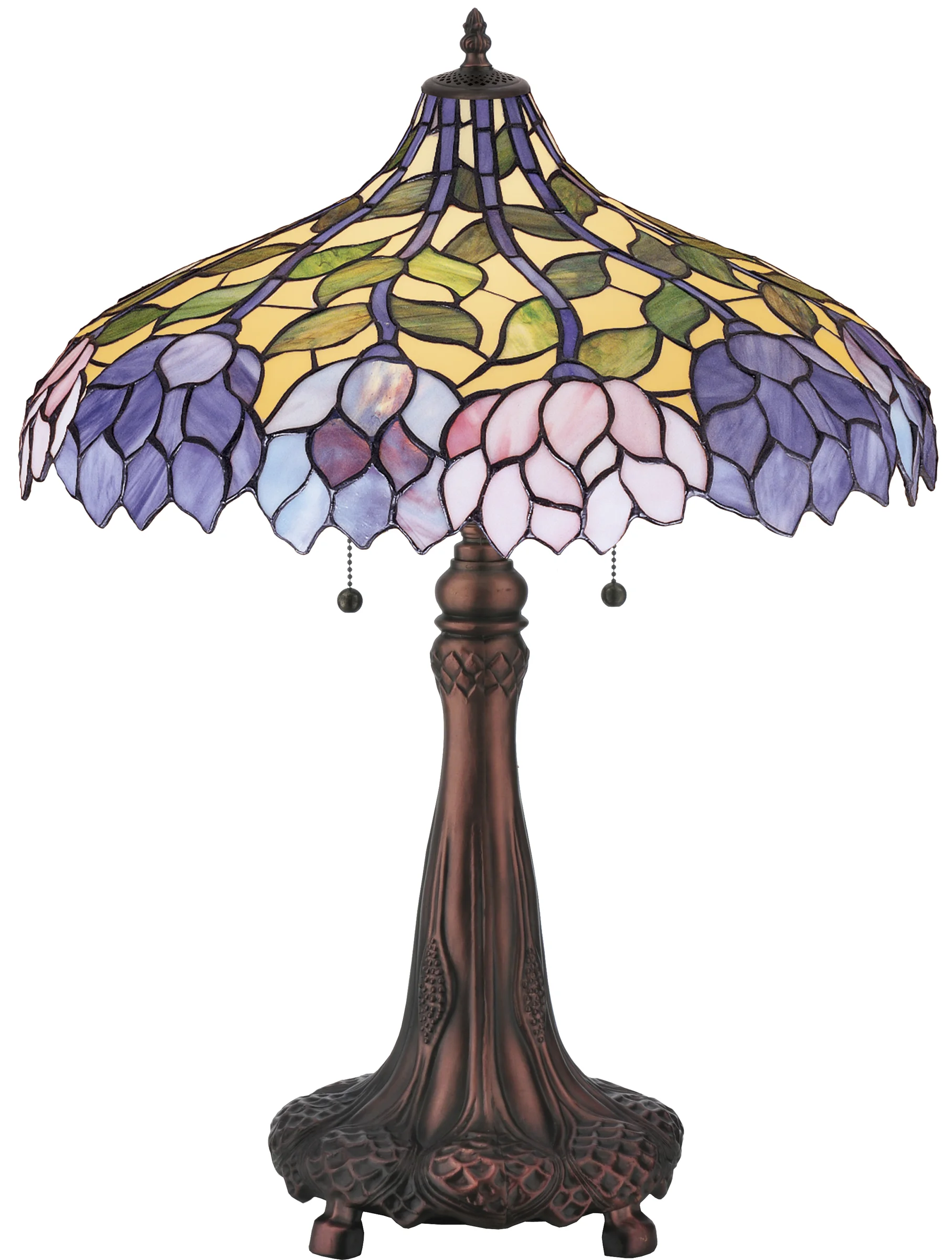 Wisteria Two Light Table Lamp in Mahogany Bronze