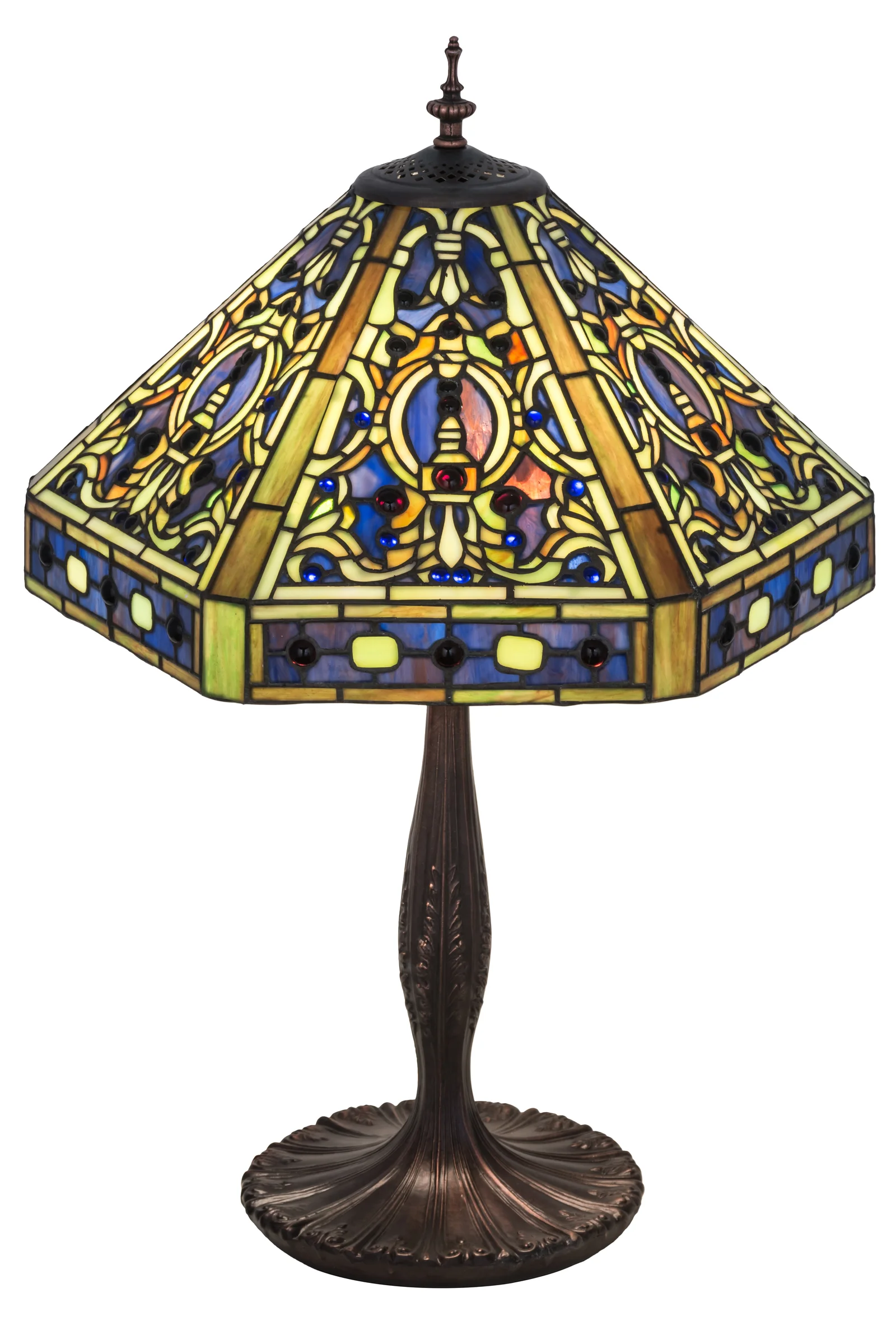 24"H Tiffany Elizabethan Table Lamp