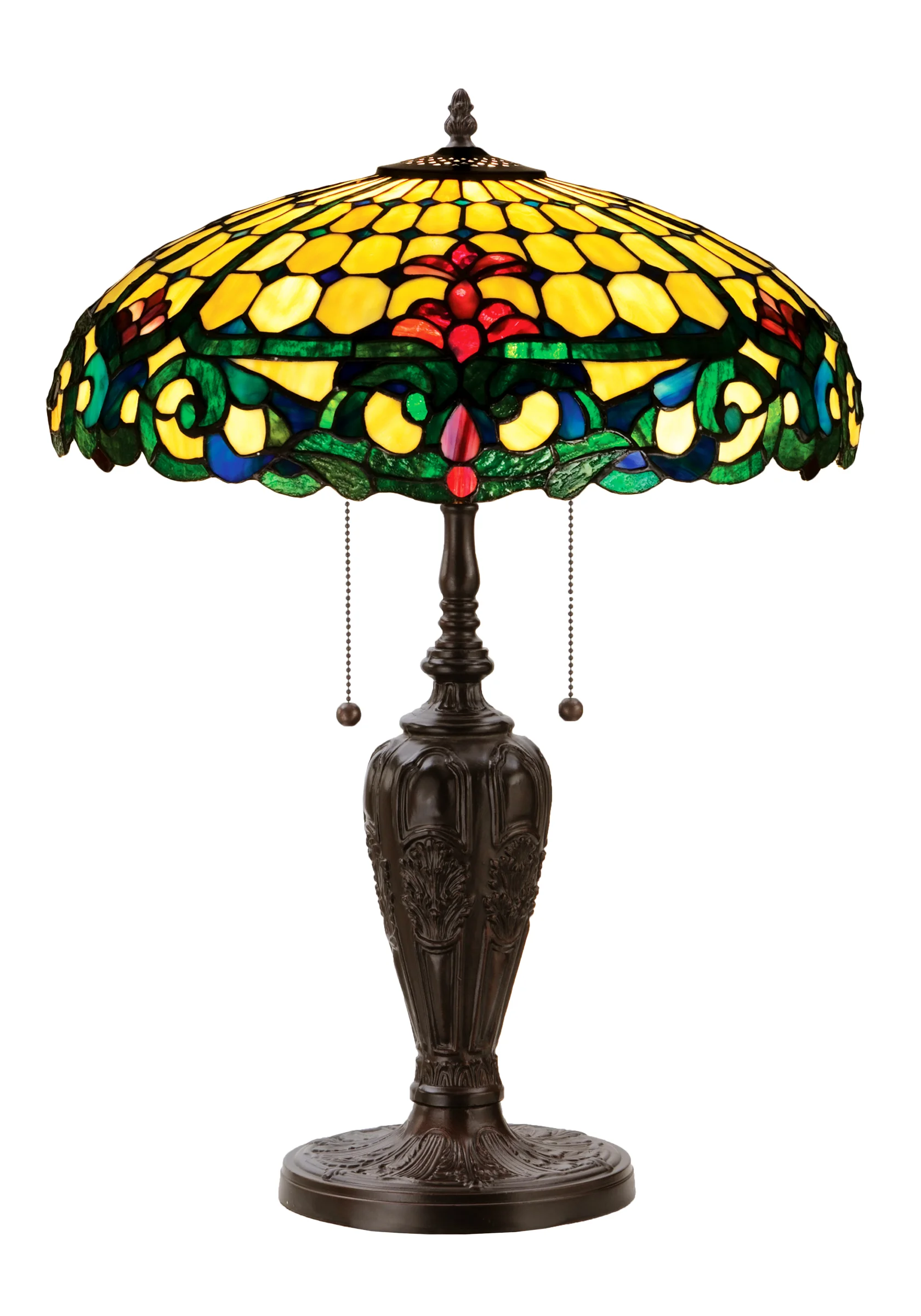 Duffner & Kimberly Colonial Two Light Table Lamp in Mahogany Bronze