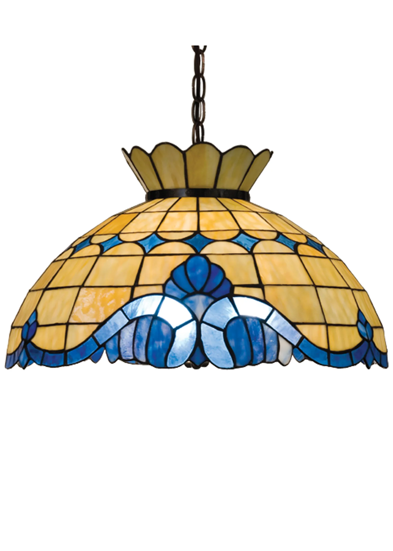 Baroque Three Light Pendant in Mahogany Bronze