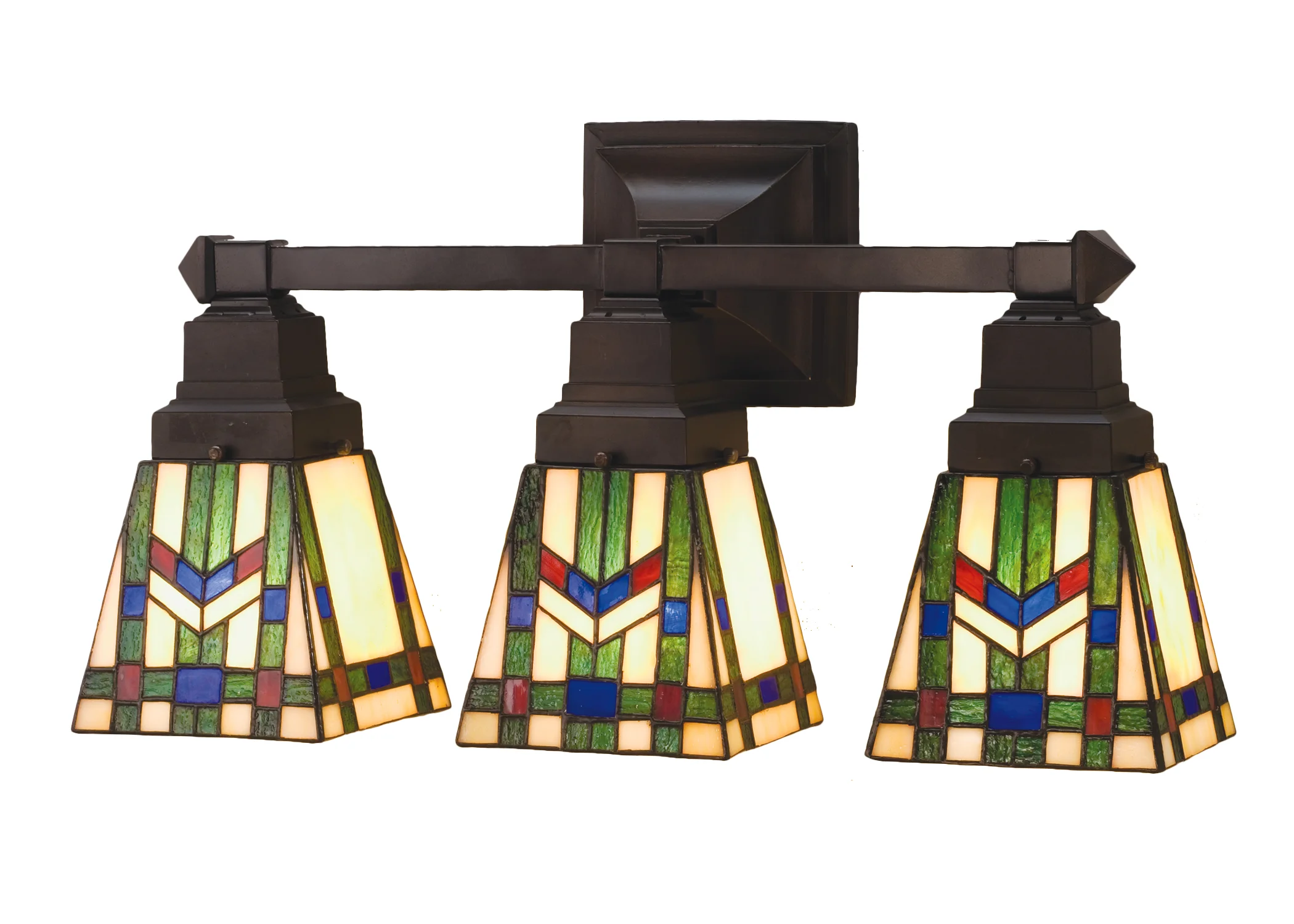 Prairie Wheat Three Light Wall Sconce in Mahogany Bronze