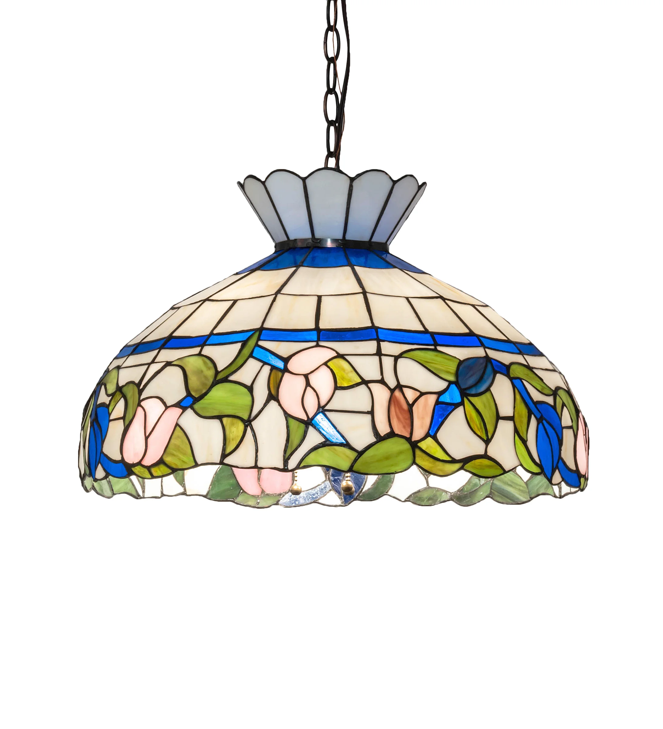 Rose Vine Three Light Pendant in Mahogany Bronze
