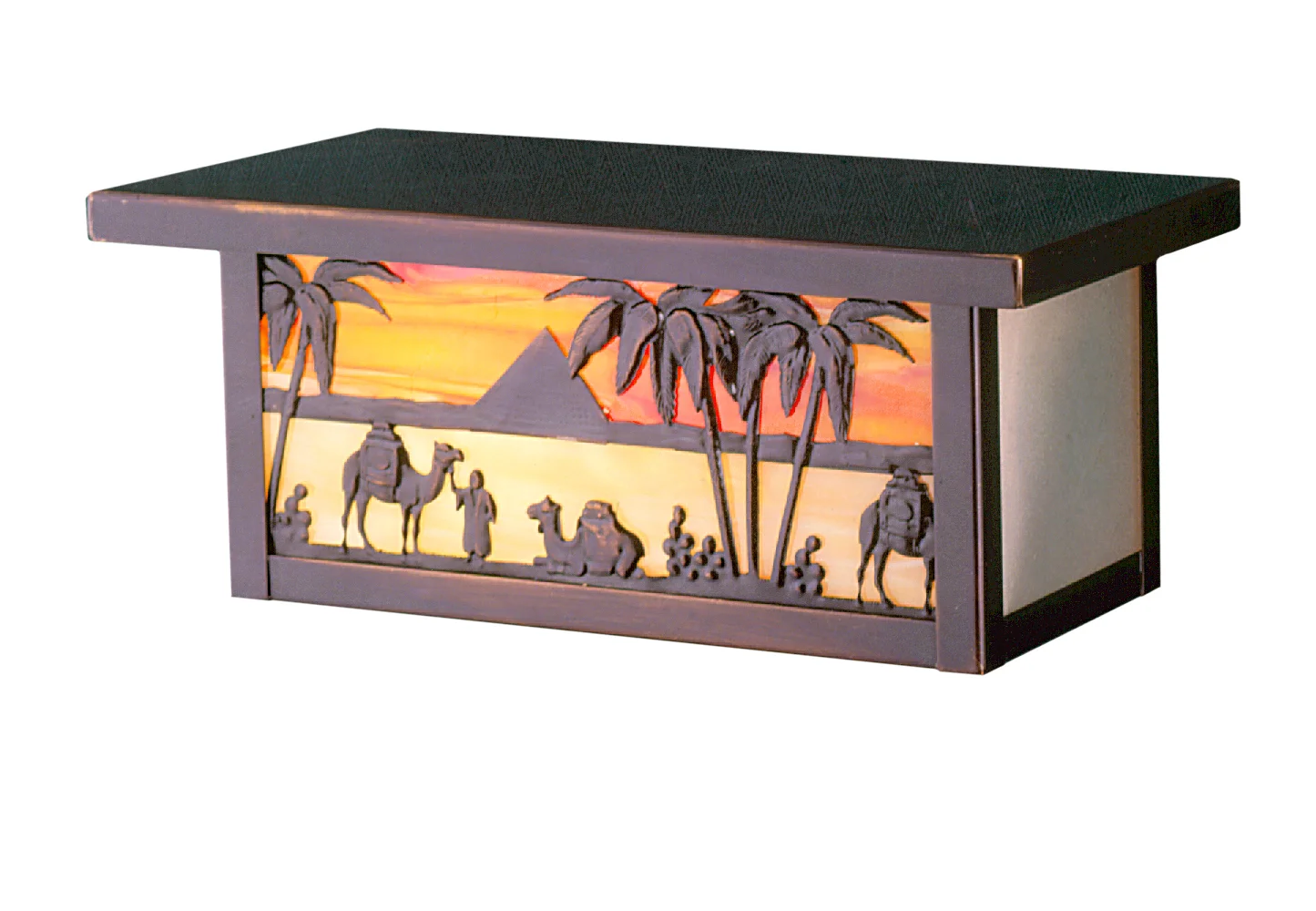 Camel One Light Wall Sconce in Craftsman Brown