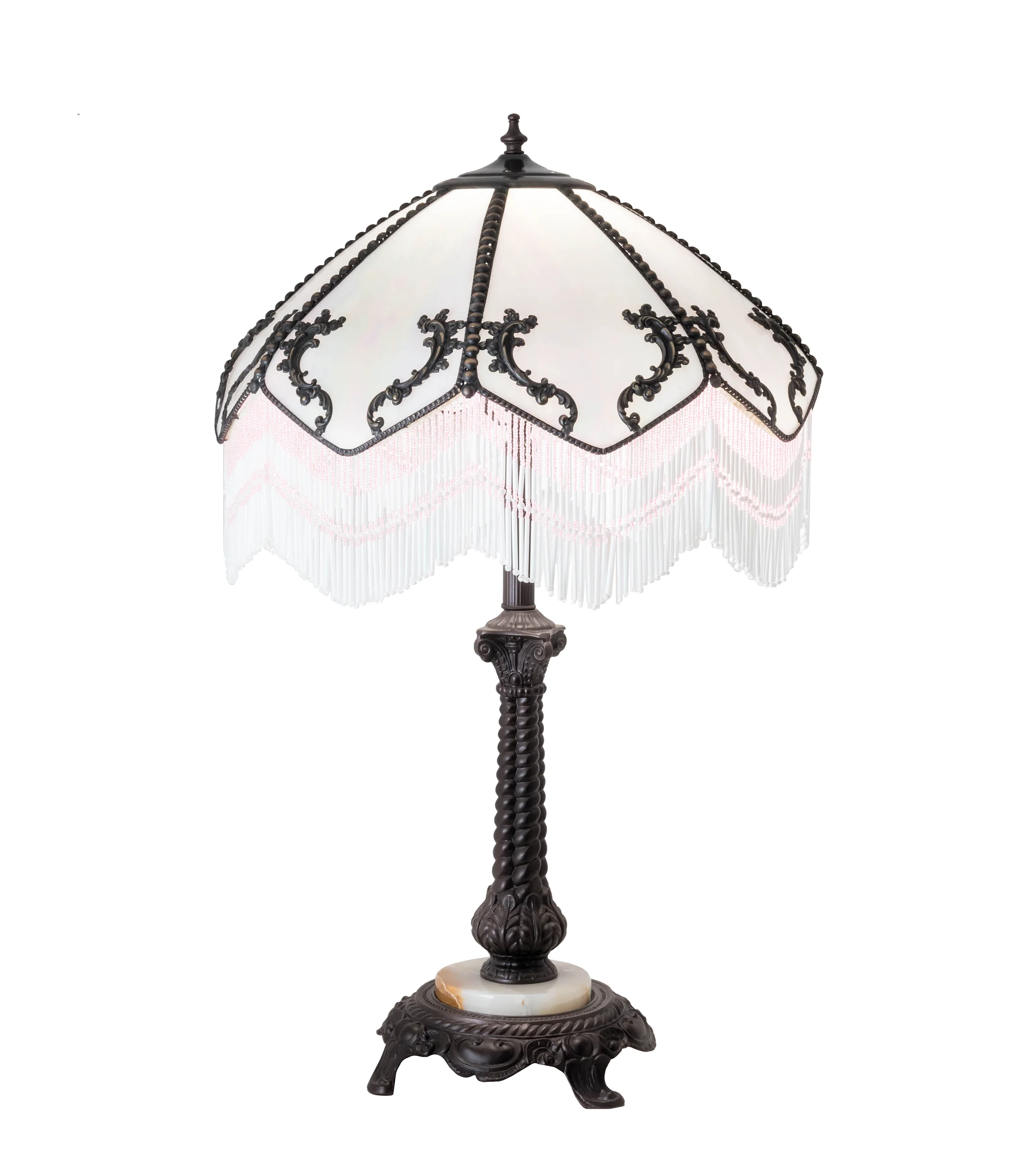 Regina One Light Table Lamp in Craftsman Brown Highlighted Mahogany Bronze