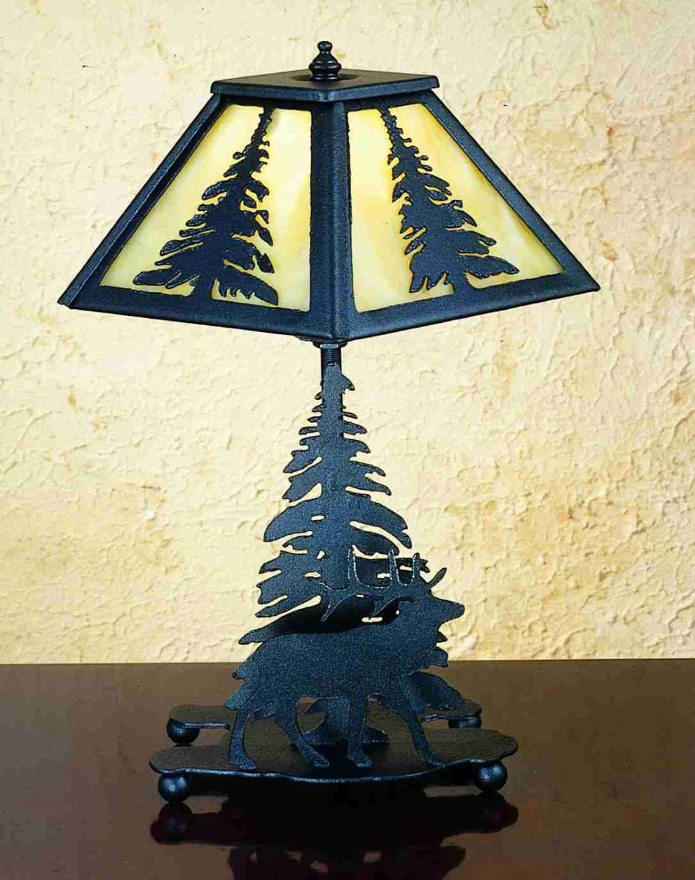 Lone Elk Table Lamp in Textured Black Textured Black